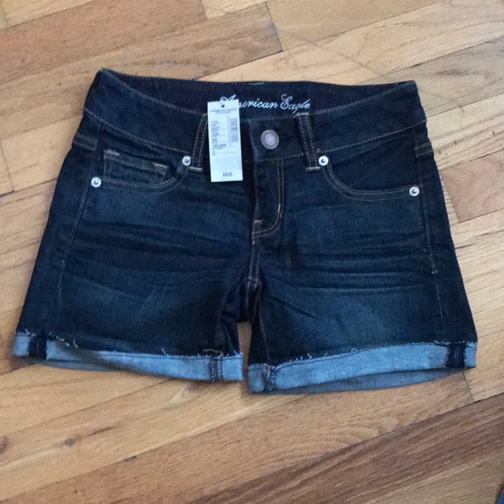 New American Eagle stretch denim shorts size 0